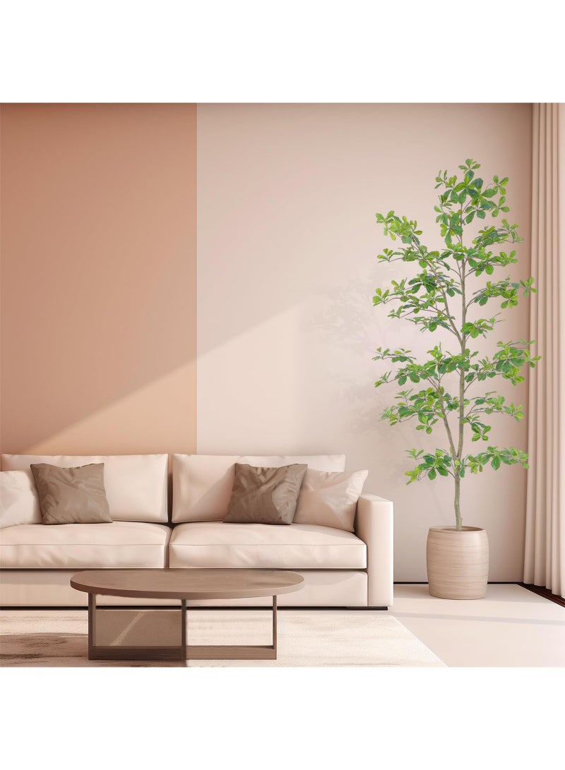 Arabest Faux Black Olive Tree 7ft, Tall Faux Trees Indoor with Natural Trunk and Realistic Leaves. 7 Feet(84in) Artificial Tree for Home Office Décor. - Image 5