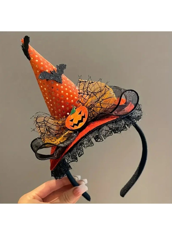 1pc Women's Large Retro 3D Victorian-Style Gothic Witch Hat