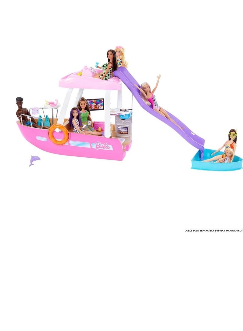 Barbie Dream Boat Playset with Pool, Slide and 20+ Accessories - Image 2