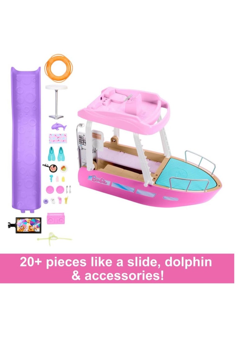 Barbie Dream Boat Playset with Pool, Slide and 20+ Accessories - Image 4