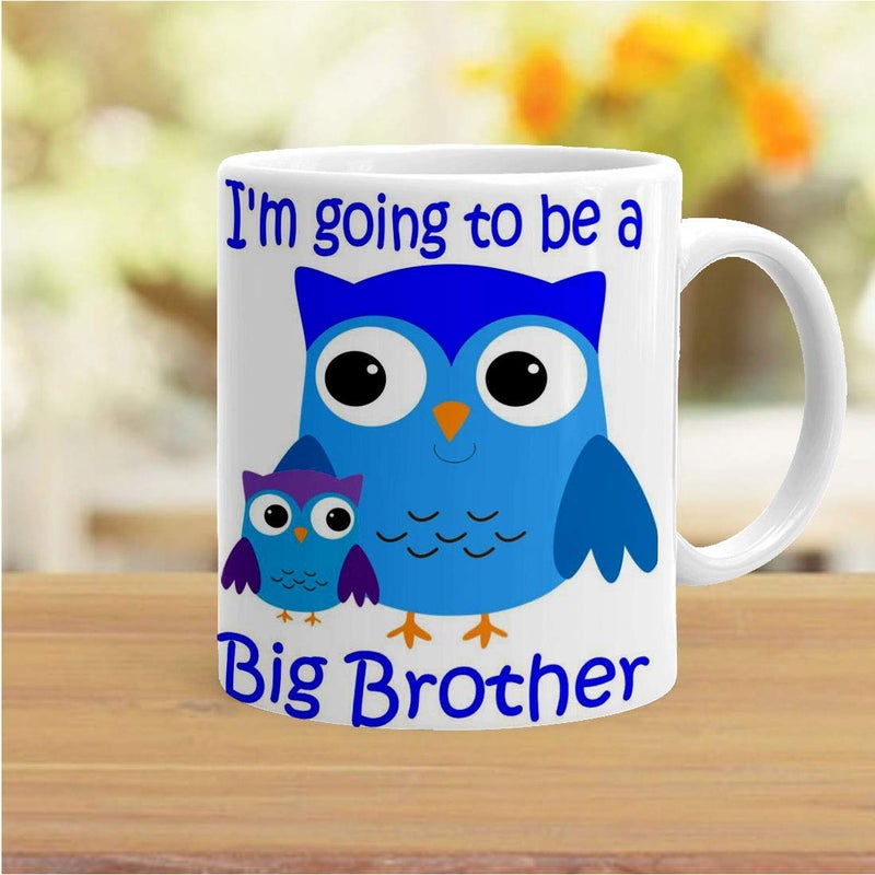 Khakee كوب قهوة سيراميك بتصميم "أنا سأكون أخًا كبيرًا" سعة 325 مل هدية راكشا باندهان للأخ - Image 2