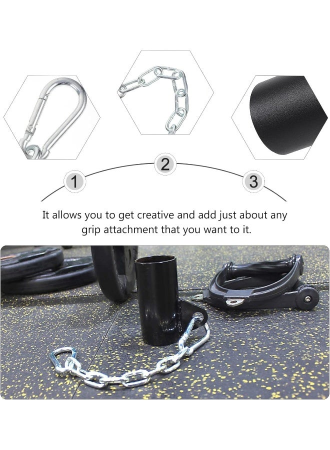BESPORTBLE 1pc Fitness Landmine Ring Over Row Attachment Bar Exercise Sleeve Weight Bent Parts Handles Steel Insert Supplies Machine Lifting Workout Part Chain T- for Barbell Plate - Image 2