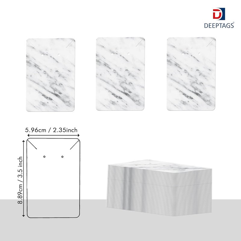 DEEPTAGS Jewellery Display Cards for Bracelet, Earring, Necklace, Jewelry - White, 200 PCS - Image 3