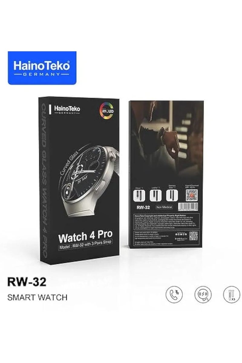 Haino Teko Advanced AMOLED Touchscreen HainoTeko Watch 4 Pro RW-32 with Multifunctional Fitness & Connectivity Features - Image 4