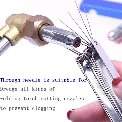 Herain 2 Pieces Torch Nozzle Tip Cleaner, Welding Tip Cleaner and Carb Carburetor Cleaner Set for Cleaning Engine Carburetors, Gas Orifices, Sprinklers, Shower Heads(12 Wire Set Plus a Flat File) - Image 5