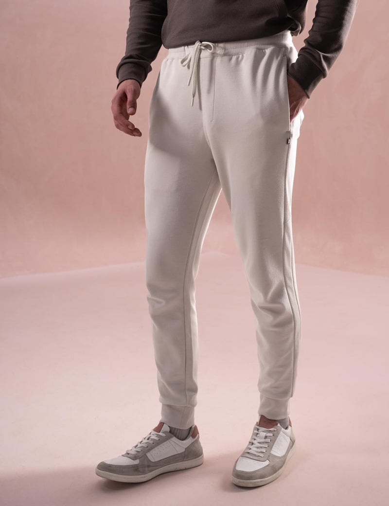 Damensch Regular Fit Cotton Blend Back & Concealed Side Pockets Drawstring Closure Super Comfortable Material Block Joggers for Men, Lower for Men Pack of 1 -Bright Beige-M - Image 3