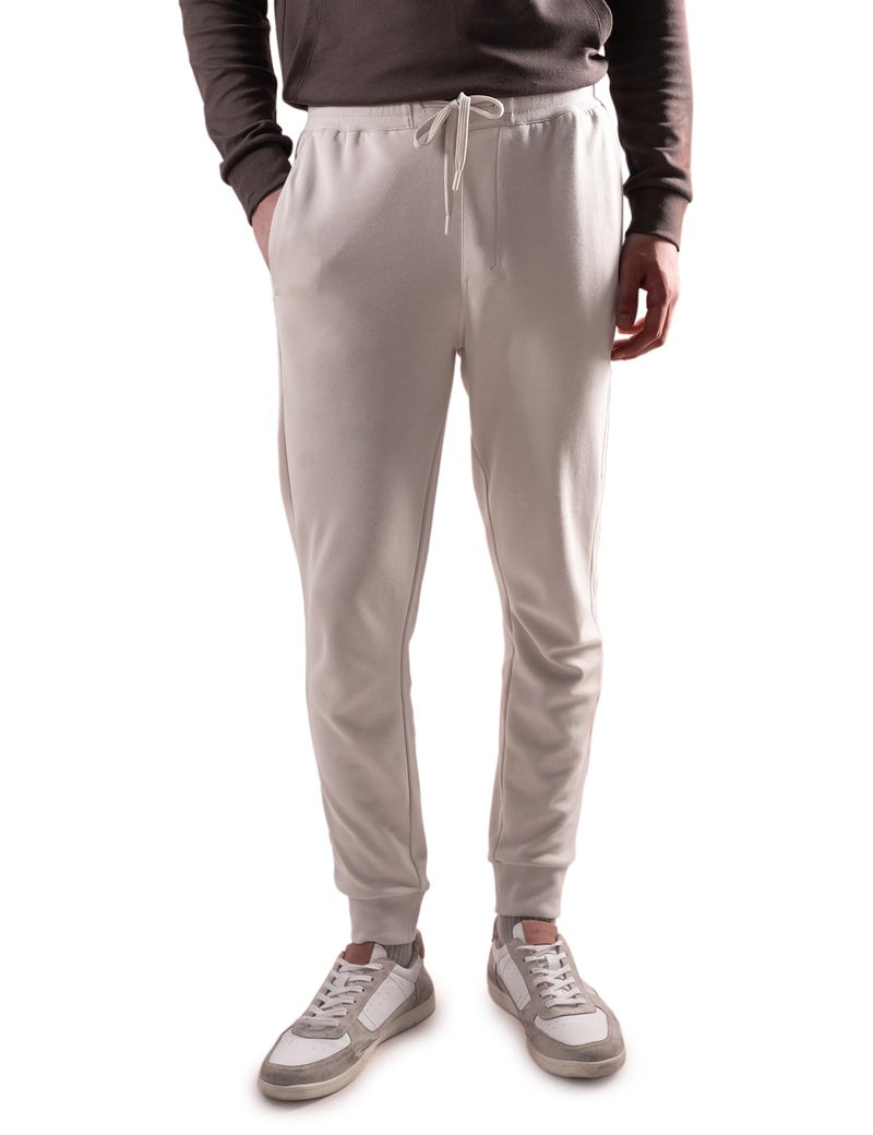 Damensch Regular Fit Cotton Blend Back & Concealed Side Pockets Drawstring Closure Super Comfortable Material Block Joggers for Men, Lower for Men Pack of 1 -Bright Beige-M - Image 1