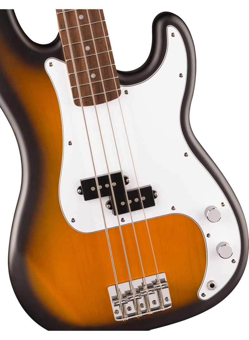 FENDER 0379700503 Debut Collection™ Precision Bass®, Laurel Fingerboard, White Pickguard, 2-Color Sunburst - Image 3