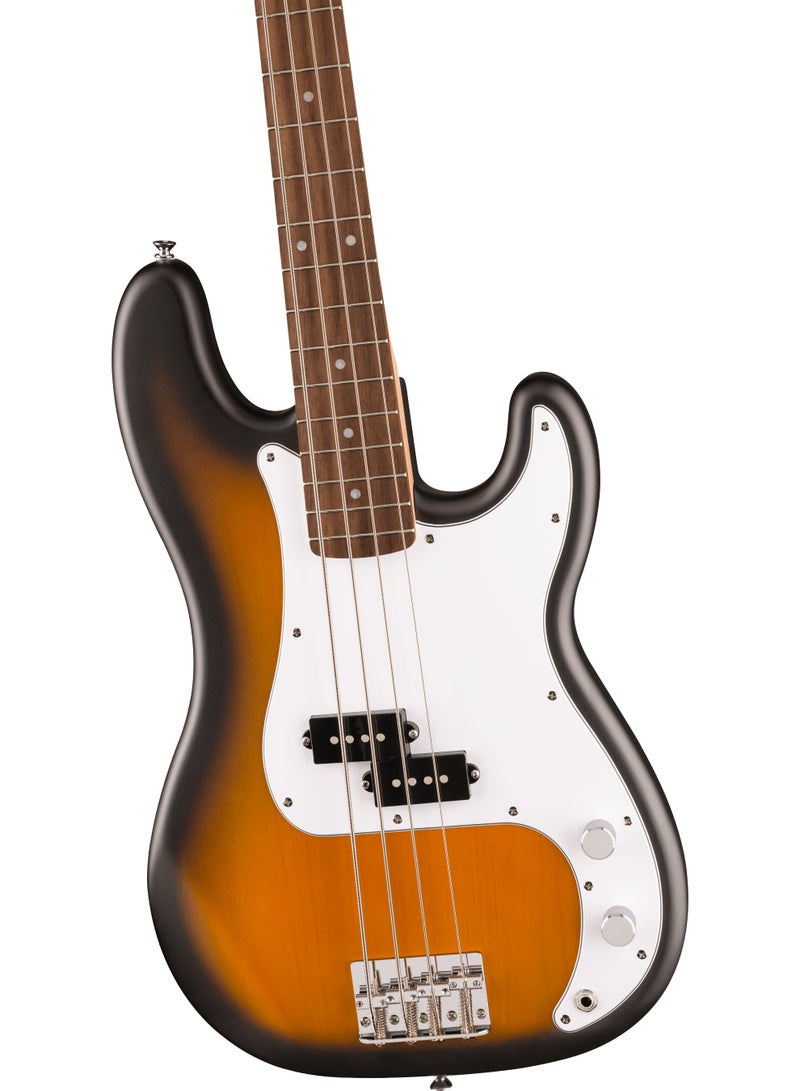 FENDER 0379700503 Debut Collection™ Precision Bass®, Laurel Fingerboard, White Pickguard, 2-Color Sunburst - Image 4