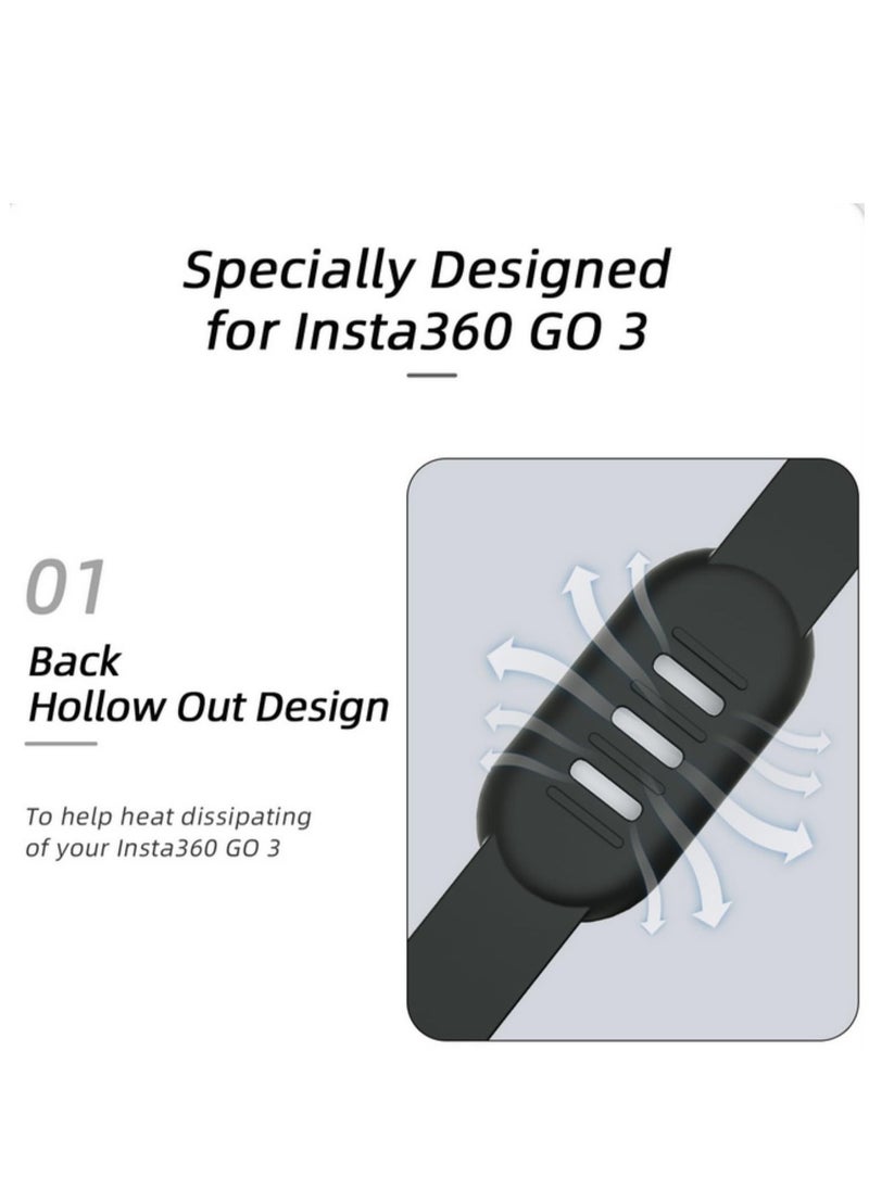 Generic Silicone Strap for Insta360 GO 3 Sports Expansion Strap Silicone Protective Case Mounted Wrist Strap Backpack Strap Multifunctional Wristband Camera Accessories  - Image 3