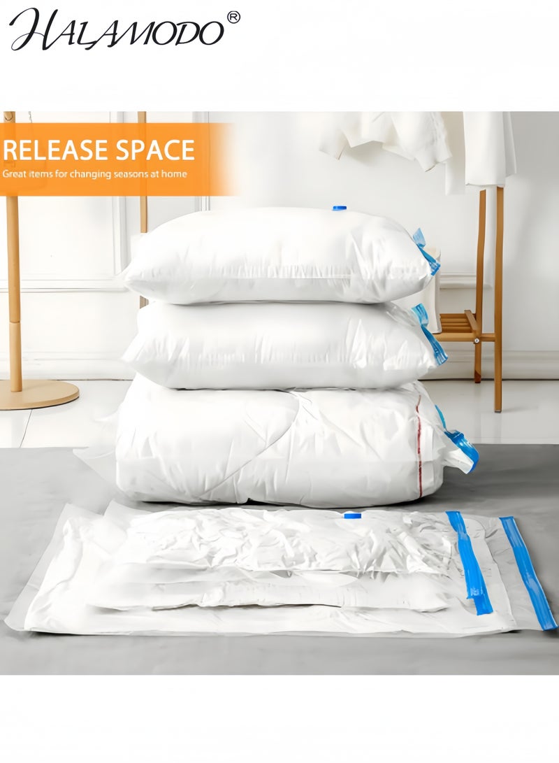 Halamodo 8-Pack Variety Vacuum Storage Bags for Comforters,  Blankets & Clothes,Vacuum Sealed Compression Bags with Hand Pump, Space Saver Storage Bags for Bedding,Travel & Organization(60*80cm/24*31inch) - Image 5