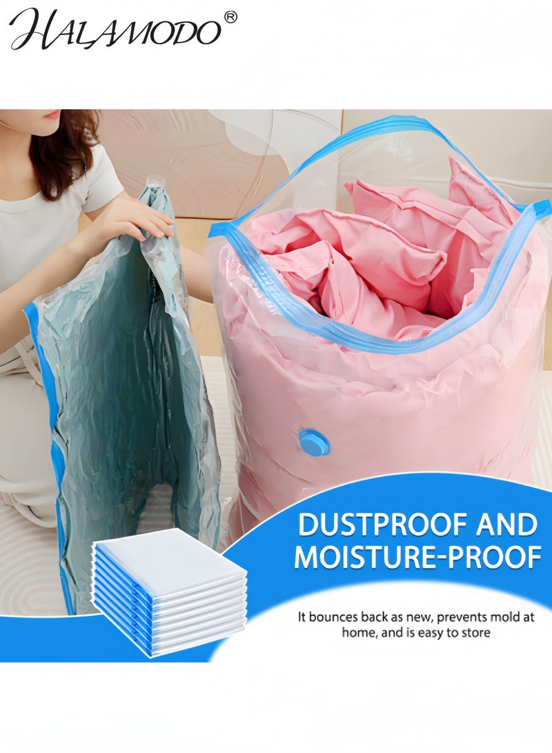 Halamodo 8-Pack Variety Vacuum Storage Bags for Comforters,  Blankets & Clothes,Vacuum Sealed Compression Bags with Hand Pump, Space Saver Storage Bags for Bedding,Travel & Organization(60*80cm/24*31inch) - Image 4