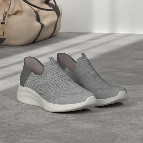 SKECHERS حذاء سكيشرز للرجال ألترا فليكس 3.0 سموذ ستيب هاندز فري سليب إن، رمادي، 12 عريض - Image 2