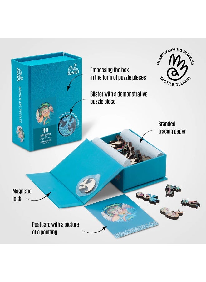 باقة ألعاب تركيب خشبية من Davici "عندما وُلد نجم" – 30 قطعة، 13.5×13.5 سم، مستوى مبتدئ - Image 4