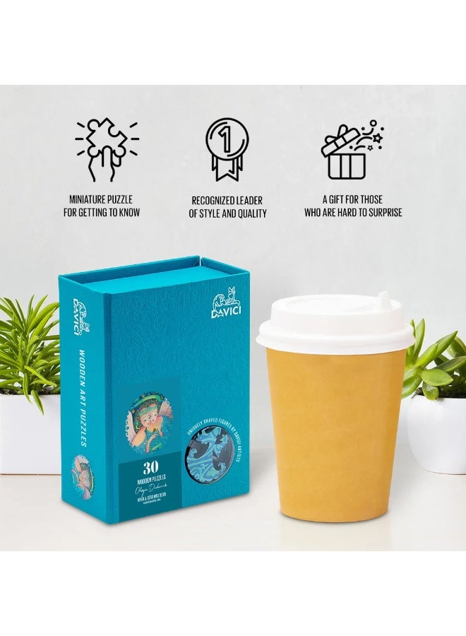 باقة ألعاب تركيب خشبية من Davici "عندما وُلد نجم" – 30 قطعة، 13.5×13.5 سم، مستوى مبتدئ - Image 2