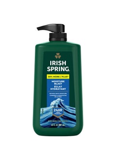 Irish Spring Irish Spring Mens Body Wash, Moisture Blast Body Wash for Men, Feel Fresh All Day, 30 Oz Pump Bottle  - Image 1