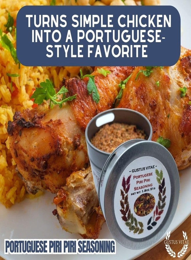 GUSTUS VITAE Portuguese Piri Piri Fire Seasoning | Gourmet Spice Blend | Non GMO, All Natural | Handmade in Small Batches in USA | Artisanal Seasoning Mix | Magnetic Tin | GLP-1 Friendly | Sustainably Sourced Rub | Ultra Premium | Gustus Vitae - Image 4