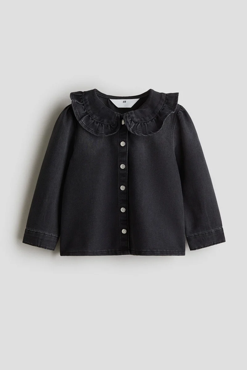 H&M Collared denim blouse