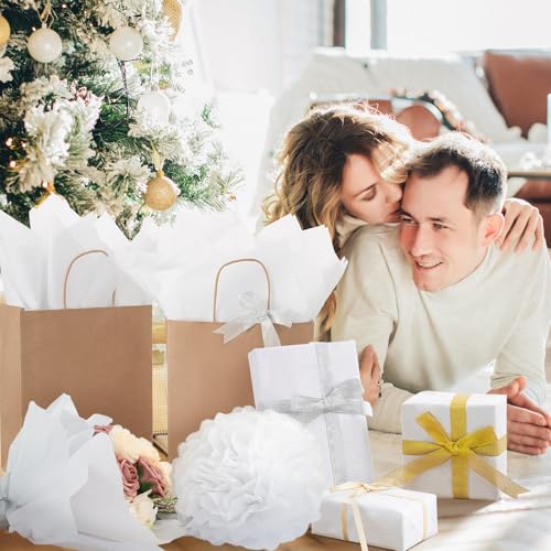 Simetufy White Tissue Paper for Gift Bags, 115 Sheets of 14 x 20 Inches White Wrapping Paper, Gift Wrapping Tissue Paper Bulk for Crafts, Holiday, Birthday, Christmas, Party Decor and DIY Crafts - Image 2