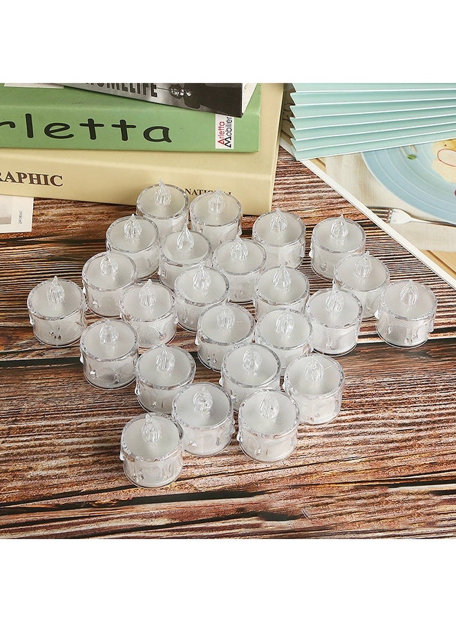 DUNISO 24 Pack LED Candles Tea Light Flameless Candle Lights Battery Operated Bright Simulated Tea Lights Moving Electric LED Fake Candle Light Set for Festival Celebration, Home Decor, Wedding, Table Decor， Party - Image 3