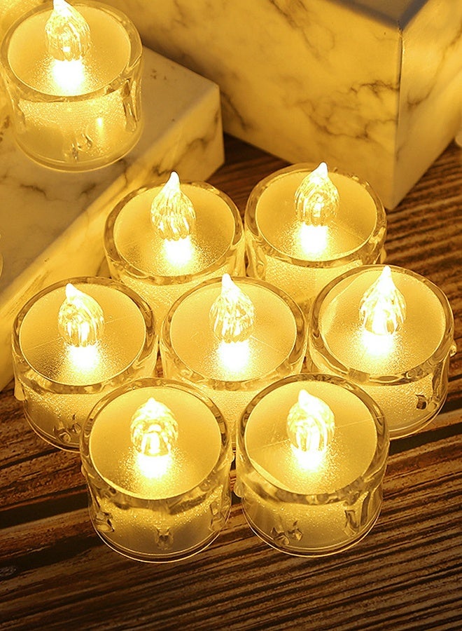 DUNISO 24 Pack LED Candles Tea Light Flameless Candle Lights Battery Operated Bright Simulated Tea Lights Moving Electric LED Fake Candle Light Set for Festival Celebration, Home Decor, Wedding, Table Decor， Party - Image 5