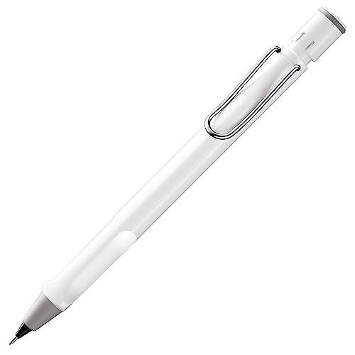 LAMY safari white - Mechanical Pencil with ergonomic grip & body made of robust ASA plastic - ideal for drawing & writing - including LAMY M 41 fine line refill 0.5 mm & eraser tip - Image 1
