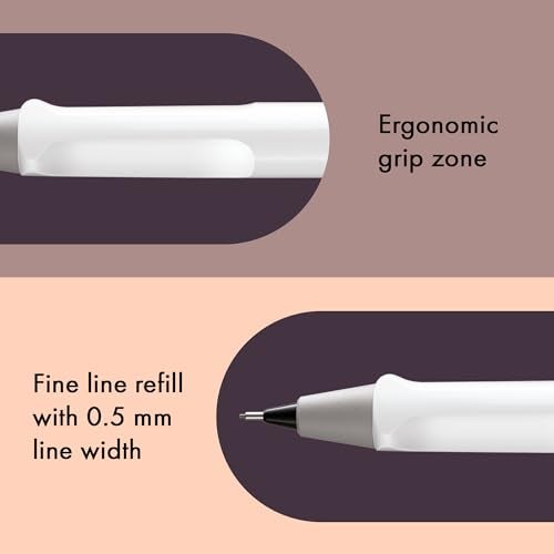 LAMY safari white - Mechanical Pencil with ergonomic grip & body made of robust ASA plastic - ideal for drawing & writing - including LAMY M 41 fine line refill 0.5 mm & eraser tip - Image 3