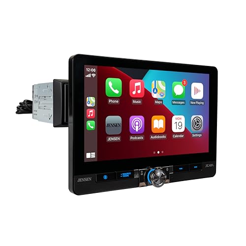 Jensen J1CA8FL 8-inch Certified Apple CarPlay Android Auto Wired or Wireless | Single DIN and Double DIN Touchscreen Car Stereo Radio | Bluetooth | Front and Rear Camera Inputs | USB Playback & Charge - Image 1