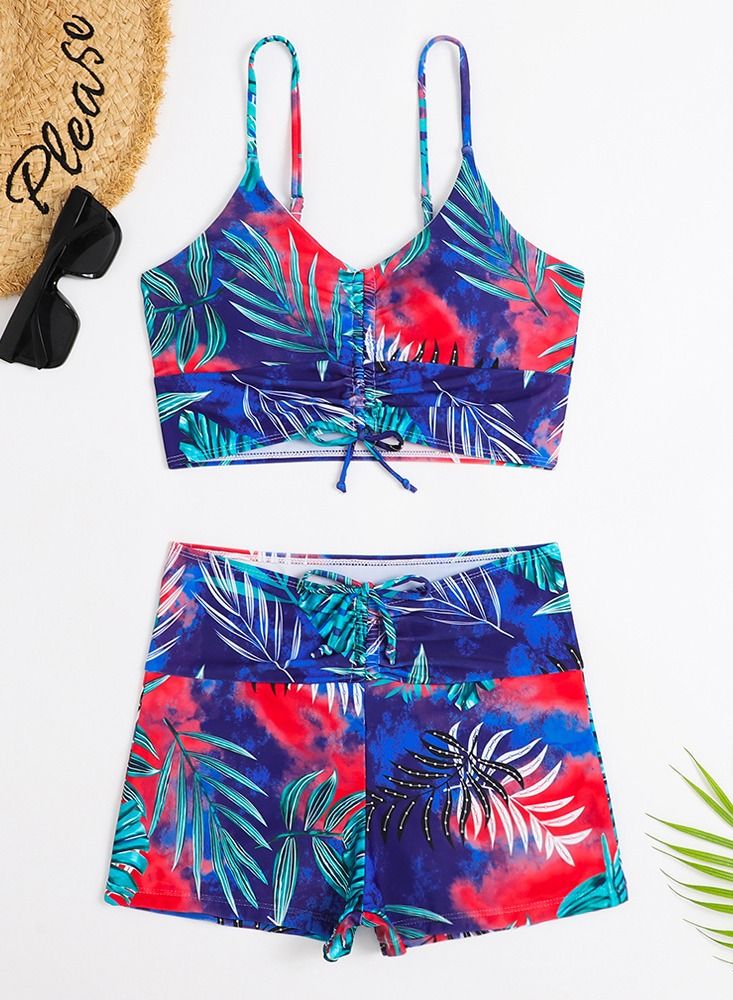Loquat 2 Piece Boxer Swimsuit Beach Bikini 