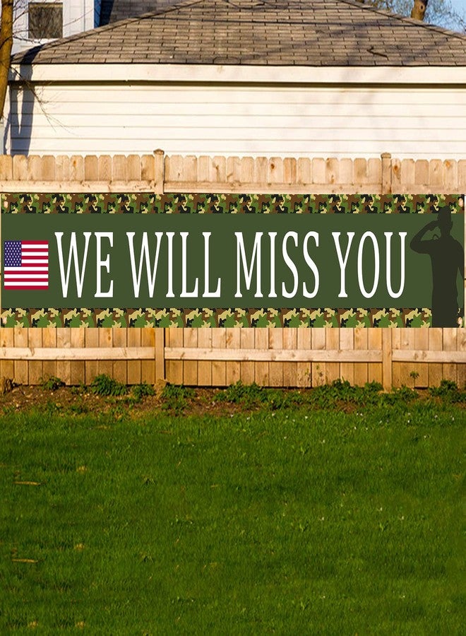 DodelyGz American Flag Ptriotic Soldier We Will Miss You Backdrop Banner,Military Retirement Party Decoration Join the ARMY Party Supplies - Image 4