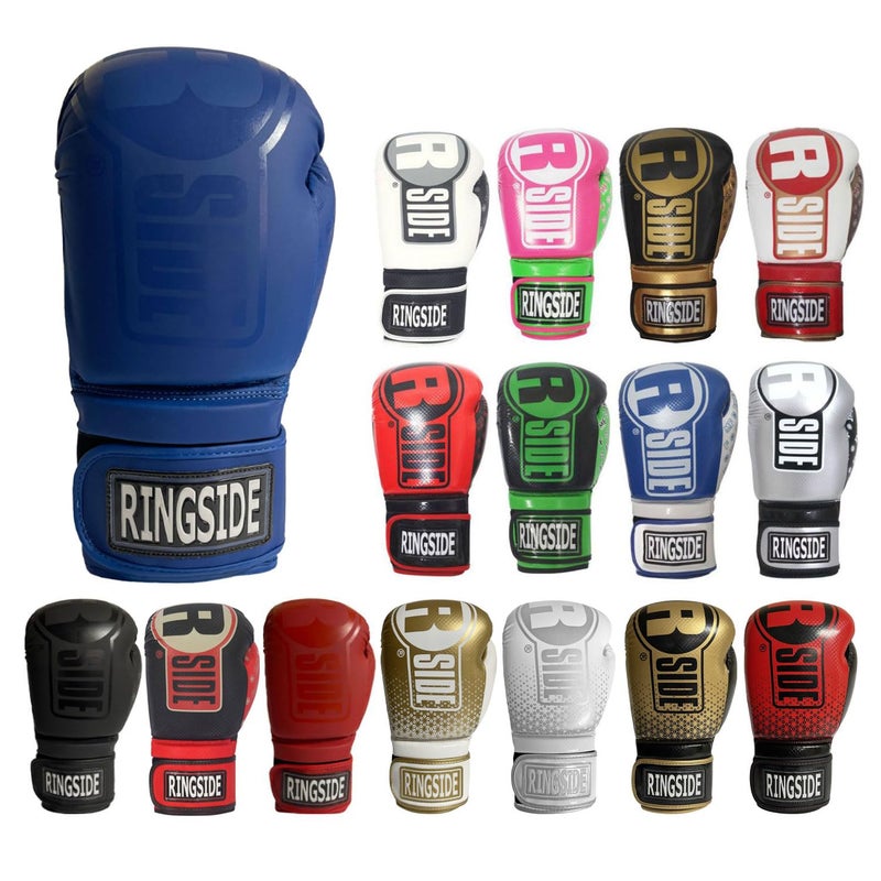 Ringside Apex Flash Sparring Gloves IMFTech Boxing Gloves with Secure Wrist Support Synthetic Boxing Gloves for Men and Women Blue and Blue 16 oz - Image 2