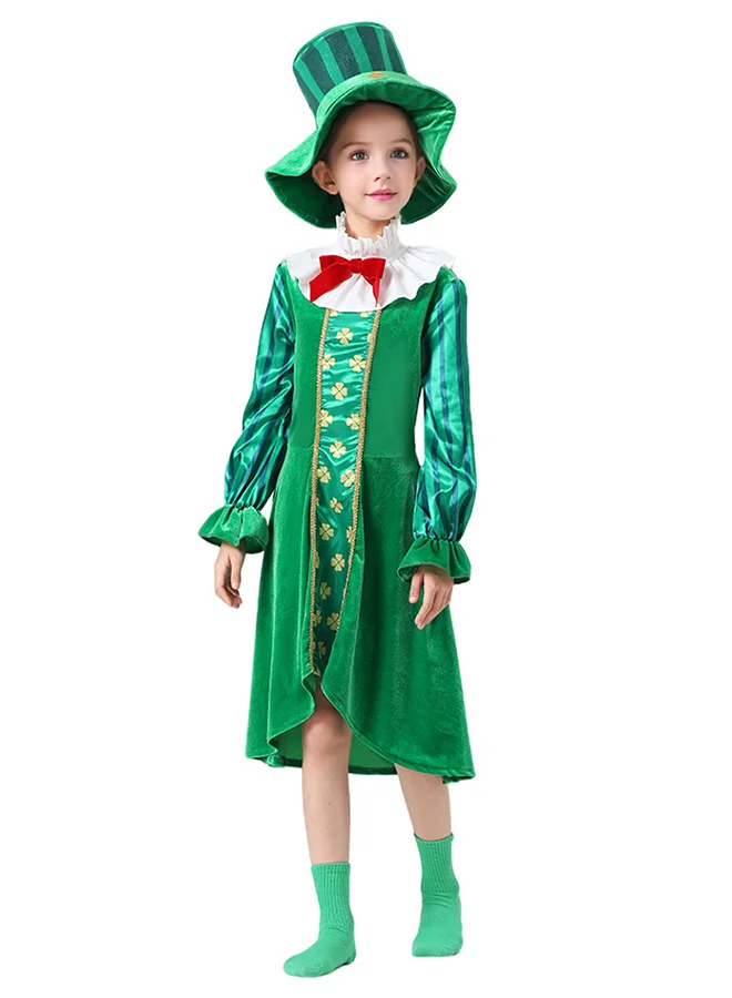 LITTLE SURPRISE BOX Little Surprise Box,St.Patricks Day costume for Girls,Kids Halloween Costume Dress Up-4-6Y