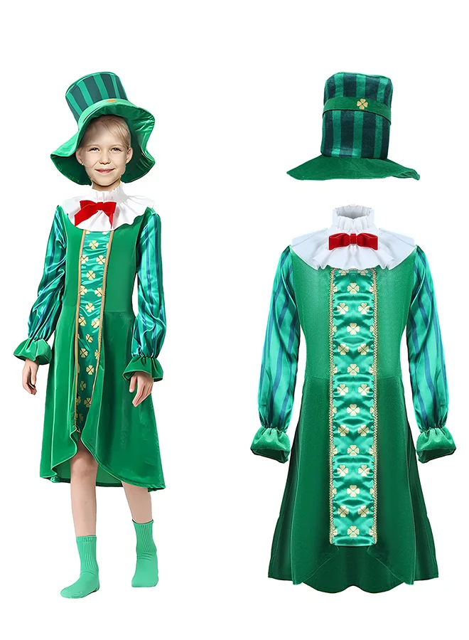 LITTLE SURPRISE BOX Little Surprise Box,St.Patricks Day costume for Girls,Kids Halloween Costume Dress Up-4-6Y