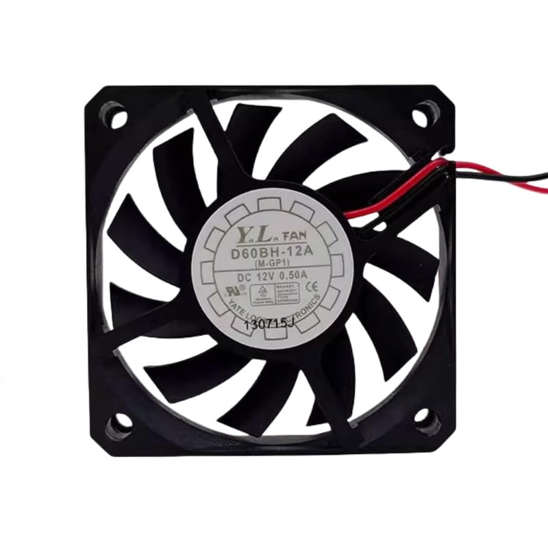 6010 60mm 12V DC Cooling Fan 4900RPM 0 50A 6W 2 Wire For Computer Case - Image 2
