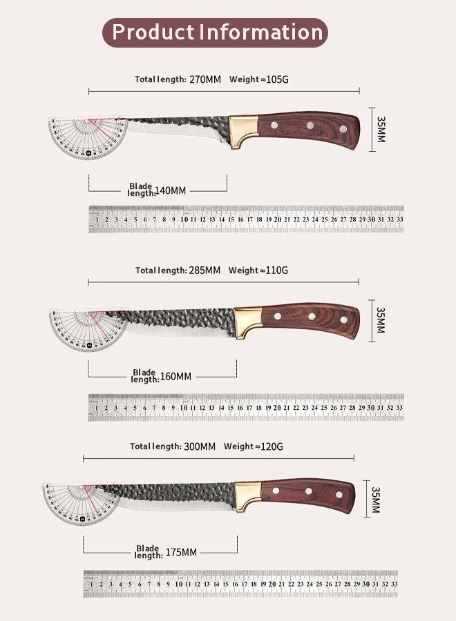 Hand-forged sharp boning knife 3-piece set  - Image 3