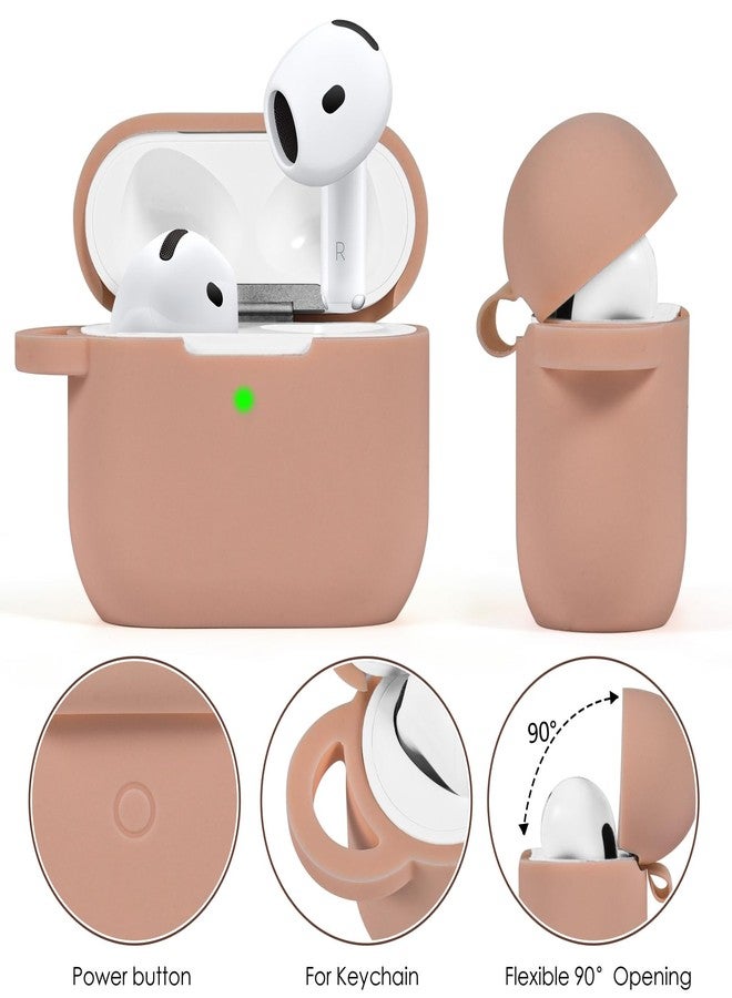 VISOOM Case for Apple Airpods 4 - VISOOM Airpods 4 Cases 2024 Cover Women Anti-Drop Silicone iPods 4 Earbuds Wireless Accessorie Charging Cases Girl Bling Keychain for Airpod iPods 4th Generation - Image 3