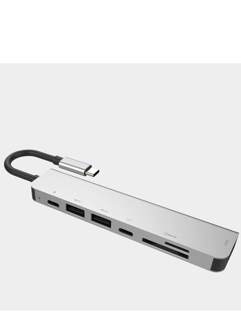 GO-DES 7-In-1 Multiport Usb C Hub (With 4K Hdmi, Usb-C, 2 X Usb A, 3.5mm Audio, Sd 3.0 Slot, And Micro-Sd 3.0 For Macbook Pro, Macbook Air, Ipad Pro, Xps And More  - Image 2