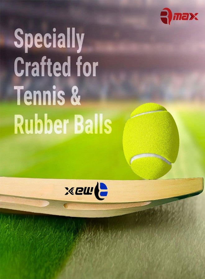 RMAX مضرب كريكيت من خشب الصفصاف الكشميري من Rmax، خفيف الوزن، مناسب لكرات التنس والمطاط، غطاء للمضرب (بنفسجي) - Image 4