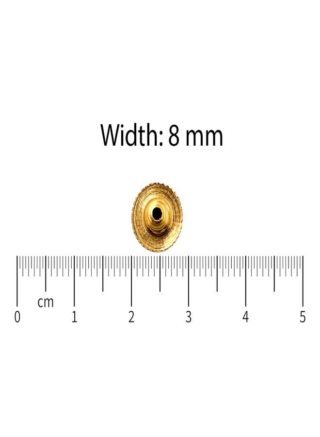 Dhruv Crafts Premium Golden Bullet Clutch Earring Back Stoppers, Earring Nuts, Post Back Closures, Metal Stoppers for Earrings – Gold Plated, Made of 100% Pure Brass (50 Pcs Approx) - Image 2