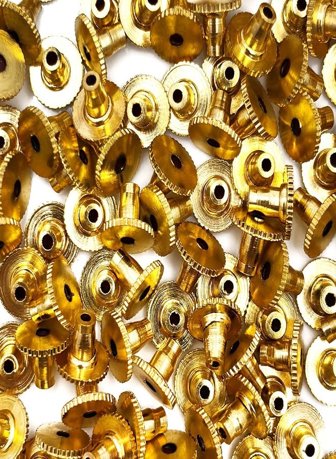 Dhruv Crafts Premium Golden Bullet Clutch Earring Back Stoppers, Earring Nuts, Post Back Closures, Metal Stoppers for Earrings – Gold Plated, Made of 100% Pure Brass (50 Pcs Approx) - Image 3