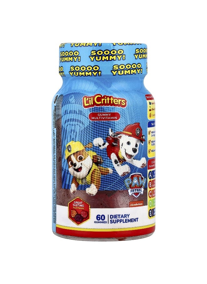 Lil Critters - L'il Critters, Paw Patrol The Movie, Gummy Multivitamin, Natural Fruit, 60 Gummies - Image 1