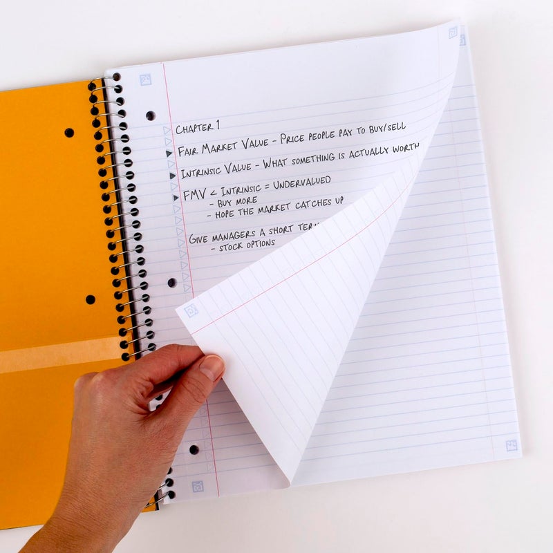 Five Star Spiral Notebooks + Study App, 3 Pack, 1 Subject, College Ruled Paper, Pockets, 100 Sheets, Home School Supplies for College Student or K-12, 11” x 8-1/2", Black, White & Red (73055) - Image 4