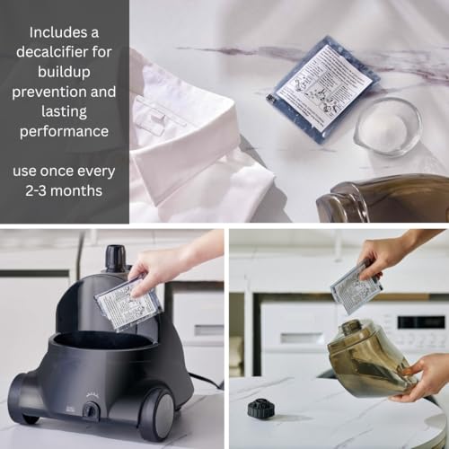 SALAV GS18-DJ Standing Garment Steamer with Roll Wheels for Easy Movement, 1.8L Water Tank for 1 Hour Continuous Steaming, Adjustable Pole for Storage, Includes Descaler Packet, 1500 watts - Image 3