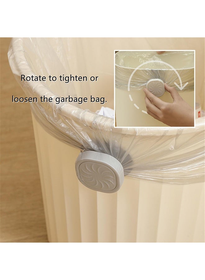 2 PCS Trash Can Bag Holder Creative Trash Bag Holder Non-Slip Rotating Tightening Clips for Gabage Can Home Office - Image 4