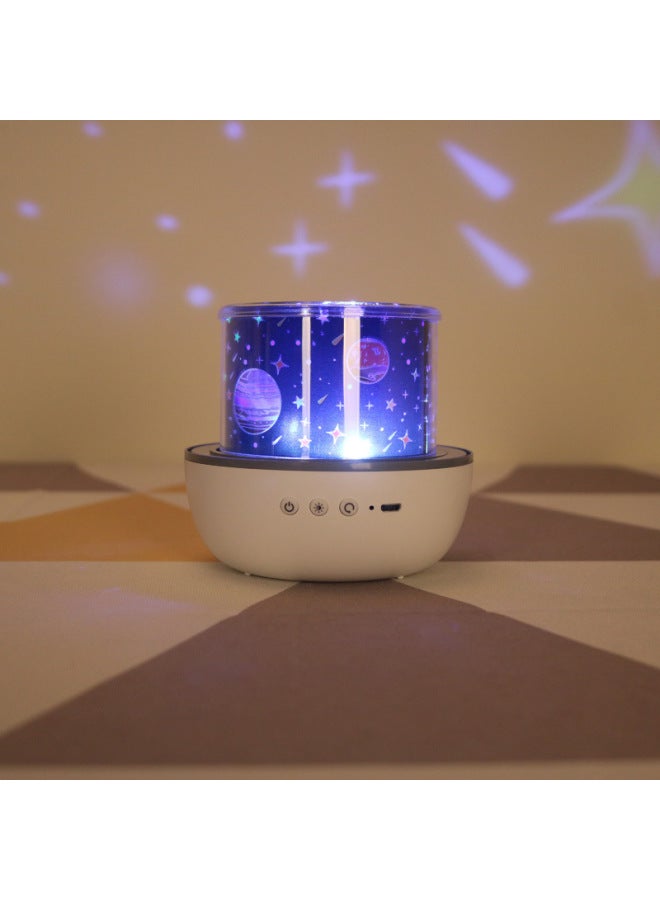 Colorful Life DZ181B Starry Sky Projection Lamp LED Light Source Base Dry Battery No.7 Atmosphere Lamp Colorful Light Rotation 