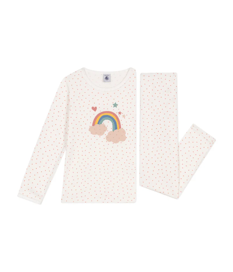بيتي باتو Children's cotton pyjamas printed with little hearts