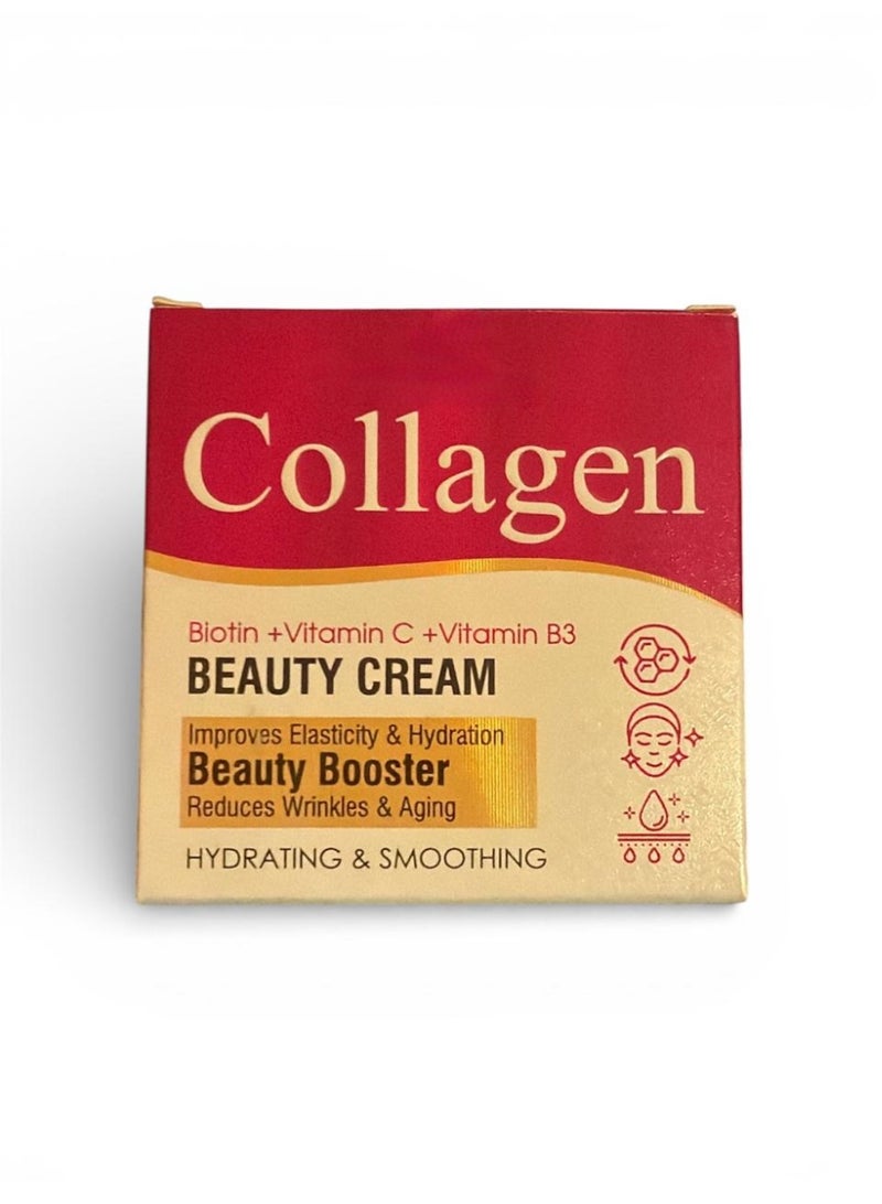 Collagen Biotin+Vitamin+Vitamin B3 Beauty Cream Improves Elasticity and Hydration Reduces Wrinkles and Aging