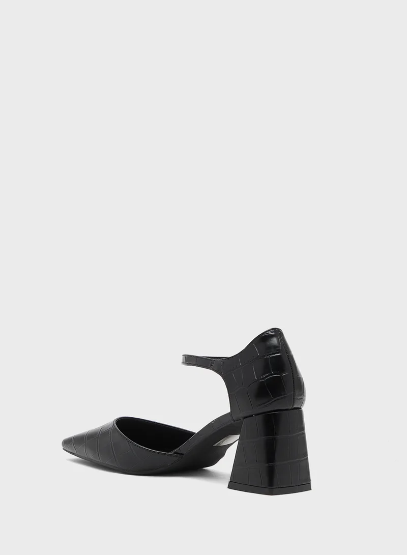ELLA Ladies Block Heel Pump