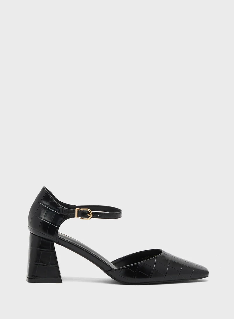 ELLA Ladies Block Heel Pump