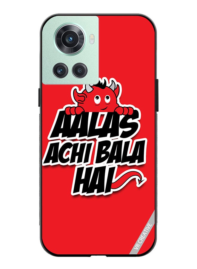 VR CREATIVE Protective Case Cover For OnePlus 10R Aalas Achi Bala Hai Hindi Quote Design Multicolour - Image 1